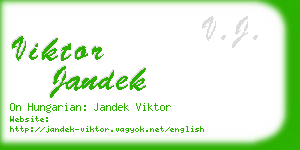 viktor jandek business card